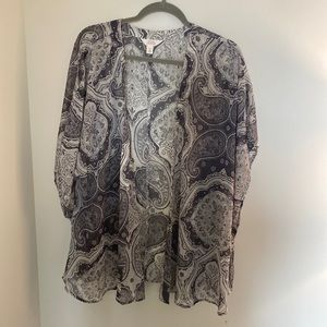 Paisley pattern top/coverup